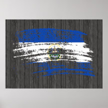 Cooler salvadorianischer Flaggenentwurf Posterdrucke