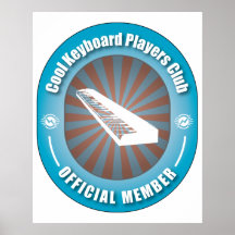 Cooler Tastatur-Spieler-Verein Plakat