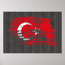 Cooler türkischer Flaggenentwurf Plakatdruck