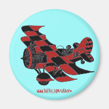 Cooler Vintager Magnetentwurf der grafischen Kunst