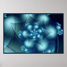 Cooles Blau Posterdruck