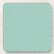 Cooles Blau-und Brown-geometrisches abstraktes Getränke Untersetzer