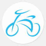 Cooles blaues Fahrrad-radfahrendes Logo Stickers