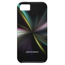 Cooles buntes RadialFraktal mit individuellem Name iPhone 5 Schutzhülle