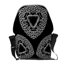 Cooles metallisches Chrom-keltische Verzierungs-Bo Kurier Tasche