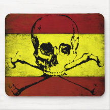 Cooles Mousepad mit Vintager Schädel-Flagge von Sp