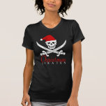 Cooles Piraten-Weihnachtsschädel-Hemd für Mädchen