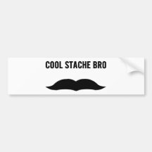 Cooles Stache Bro Autosticker