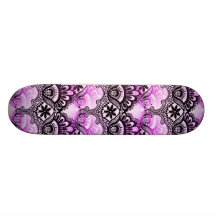 Cooles vibrierendes beunruhigtes lila Spitze-Damas Personalisiertes Skatedeck