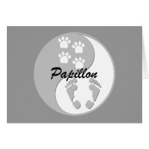 Cooles yin Yang Papillon Grußkarte