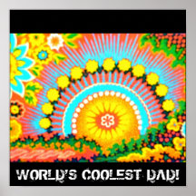 Coolstes Plakat der Vati der psychedelische Sonnen