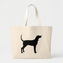 Coonhound-Silhouette (Schwarzes) Taschen