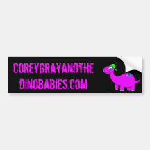 Corey grau und das Dinobabies Auto Sticker