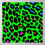 Corey Tiger-80er Retro Leopard-Muster Poster