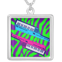 Corey Tiger-80er Retro Vintage Keytar Halskette