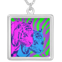 Corey Tiger-80er Vintage Doppeltiger Selbst Gestaltete Halskette