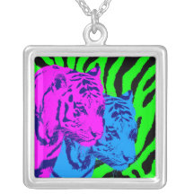 Corey Tiger-80er Vintage Doppeltiger Halskette