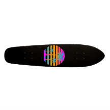 COREY TIGER-RETRO SONNENUNTERGANG-PALMEN PERSONALISIERTES SKATEBOARD
