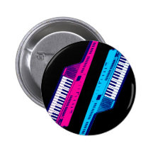 Corey Tigerachtziger jahre Retro Keytar Rosa u. Bl Button