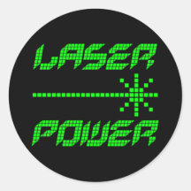Corey Tigerachtziger jahre Retro Laser-Power Runde Aufkleber