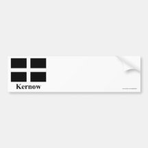 Cornwall-Flagge mit Namen in kornischem Auto Aufkleber