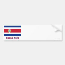 Costa Rica-Flagge mit Namen Auto Aufkleber