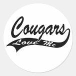 Cougars-Liebe ich Runde Aufkleber