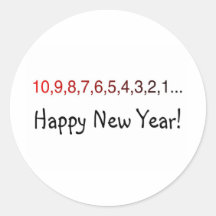 Count-down zu den neuen Jahren Stickers