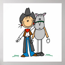 Cowgirl mit Pferdet-shirts und -geschenken Posterdrucke