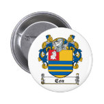 Cox-Familienwappen Anstecknadelbuttons