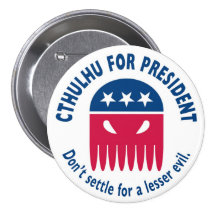 Cthulhu für Präsidenten Anstecknadelbutton
