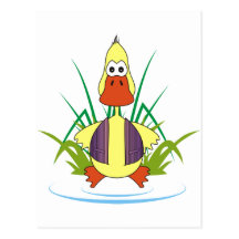 Cua der Gummi Ducky Postkarte