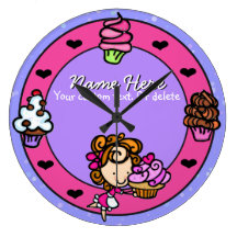 Cupcake.Baker.Baking.Pink.Personalized. Uhren