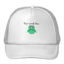 Cute green owl hat