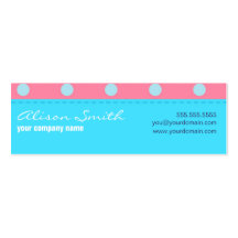Cute pink and light-blue card plantillas de tarjetas personales