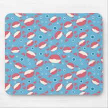 Cutesy rotes Krabben-Muster Mauspads