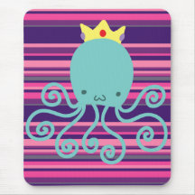 Cyan-blaue Kraken-Prinzessin Mousepads
