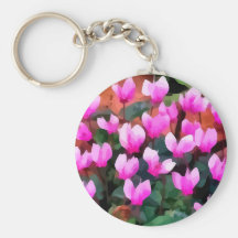 Cyclamen-Blumen Schlüsselanhänger
