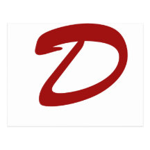 D ist für Dynamit Postkarte