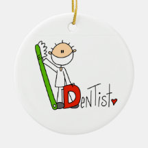 D ist für Zahnarzt Weihnachtsbaum Ornament