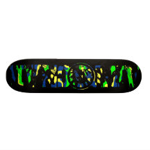 Da Mann #4 (blaugrüne Camouflage) - Skateboard Skateboard Brett