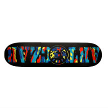 Da Mann #4 (cyan-blaue Camouflage) - Skateboard Personalisierte Skateboarddecks
