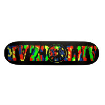 Da Mann #4 (RGBY Camouflage) - Skateboard Personalisiertes Skateboarddeck