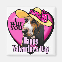 Dachshund-Jagdhund-Valentinstag-Geschenke Kühlschrankmagnete