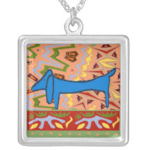 Dackel abstrakt personalisierter schmuck