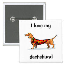 Dackel Anstecknadelbuttons
