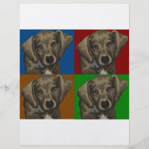 Dackel-Hundedunkelheits-Collage Vollfarbige Flyer