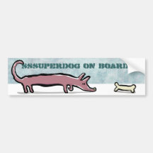 Dackel und Knochen - kundengerecht Autosticker