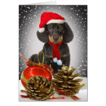 Dackel-Weihnachtsjagdhund-Karten