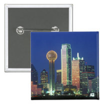 'Dallas, TX Skyline nachts mit Wiedersehen Tower buttons